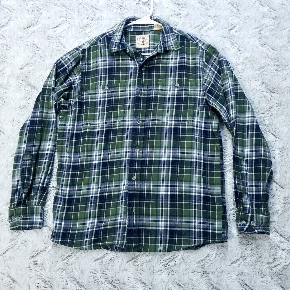 Red Head Brand Co Shirt Mens M Plaid Casual Button Down Long Sleeve Collared